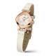 Reloj Tissot Femini-T Diamantes Nacar Blanco PVD Oro Rosa Piel Blanca