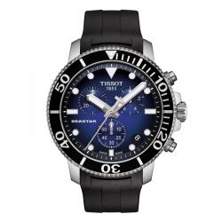 Reloj Tissot Seastar 1000 Chronograph Azul Caucho Negro