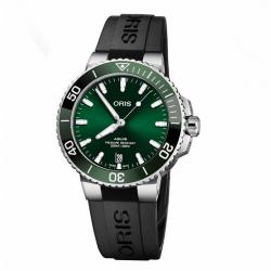 Reloj Oris Aquis Date Verde Caucho 39 mm. 01 733 7732 4157