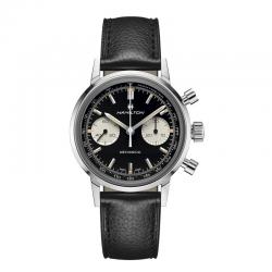 Reloj Hamilton American Classic Intra-Matic Chronograph H. Negro piel.