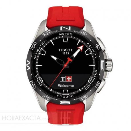 Reloj Tissot T-Touch Connect Solar Caucho Rojo. T121.420.47.051.01