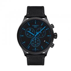 Reloj Tissot Chrono XL PVD Negro Azul Lona 45 mm. T116.617.37.051.00