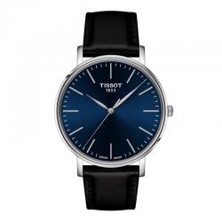 Reloj Tissot Everytime Gent Cuarzo Azul piel negro 40 mm. T143.410.16.041.00